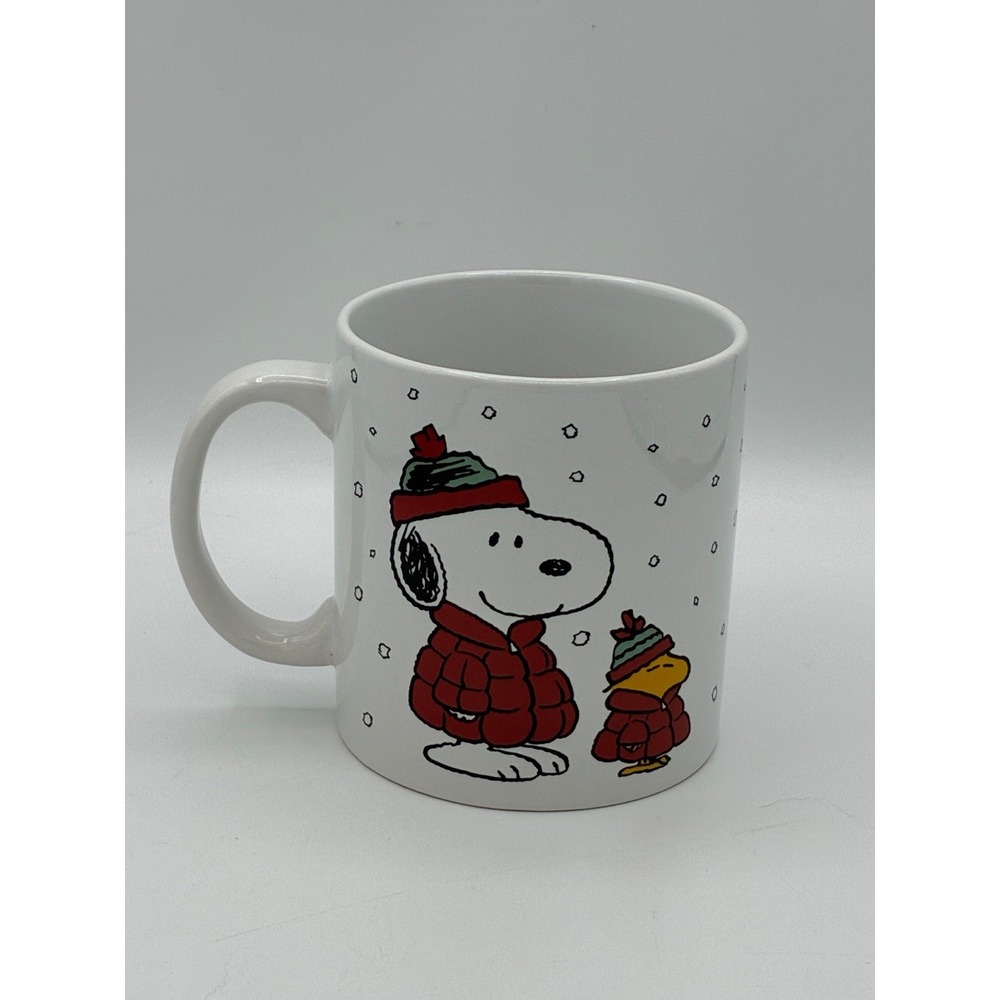 Peanuts Snoopy Woodstock Winter Puffer Jacket Ceramic Coffee Mug Zrike Brands